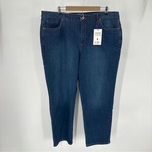 Gloria Vanderbilt AMANDA Jeans Womens Plus 20W Average Dark Blue Slimming NEW